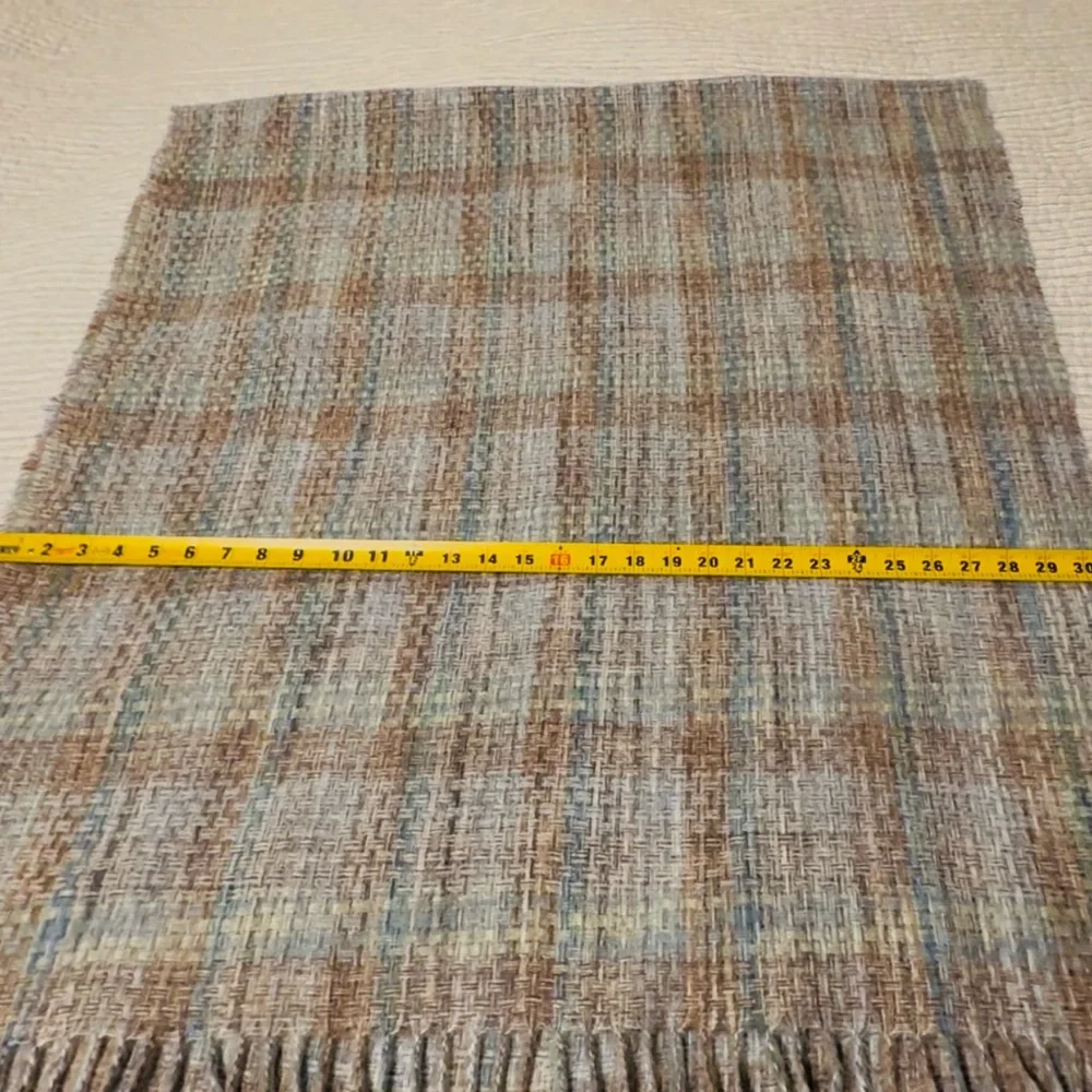 Vince Camuto OS/TU long, fringed woven scarf. 32w x 80l, gently used. - Picture 6 of 7
